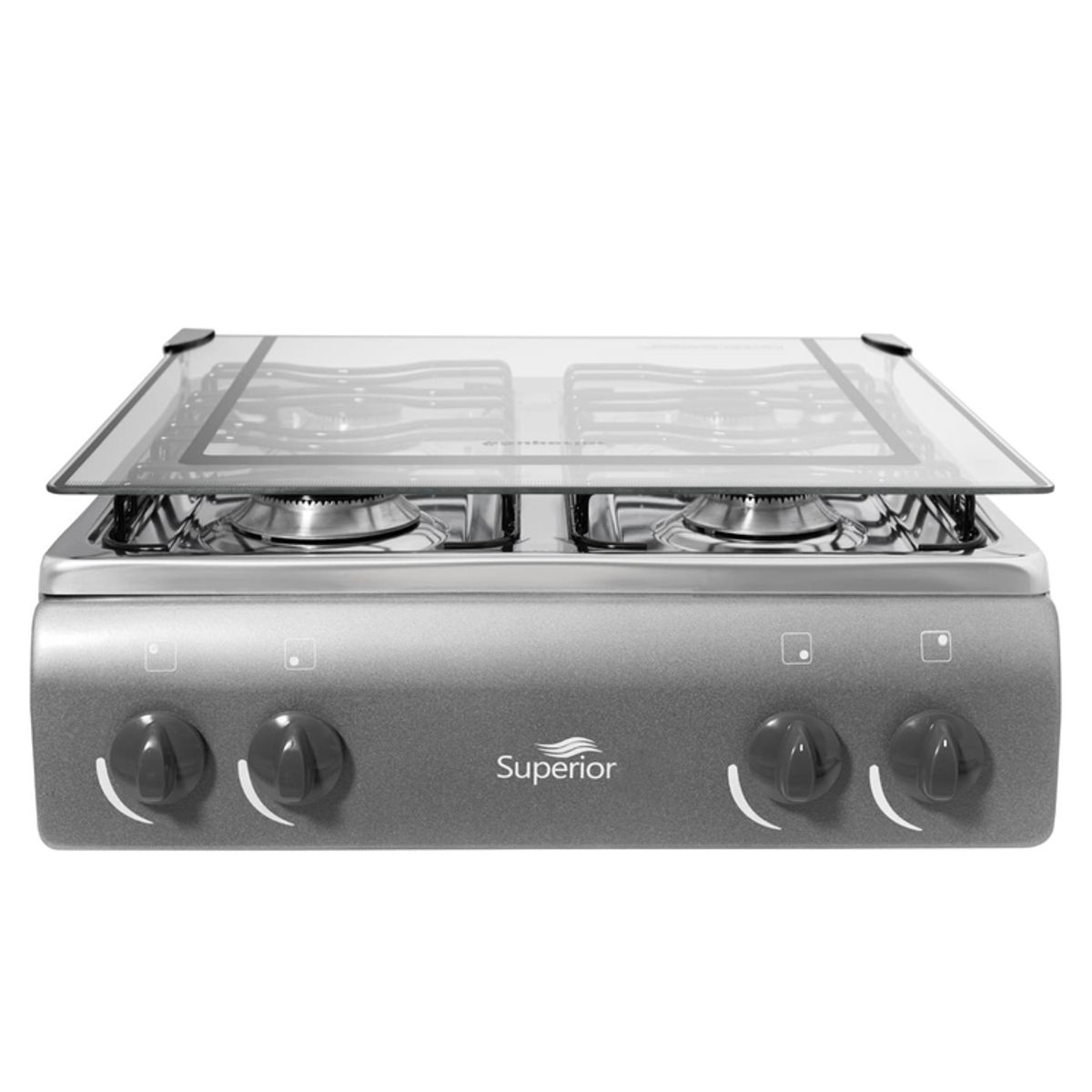 SUPERIOR - Estufa de Mesa SUPERIOR 4 Puestos Gas Propano 7054-1 Gris