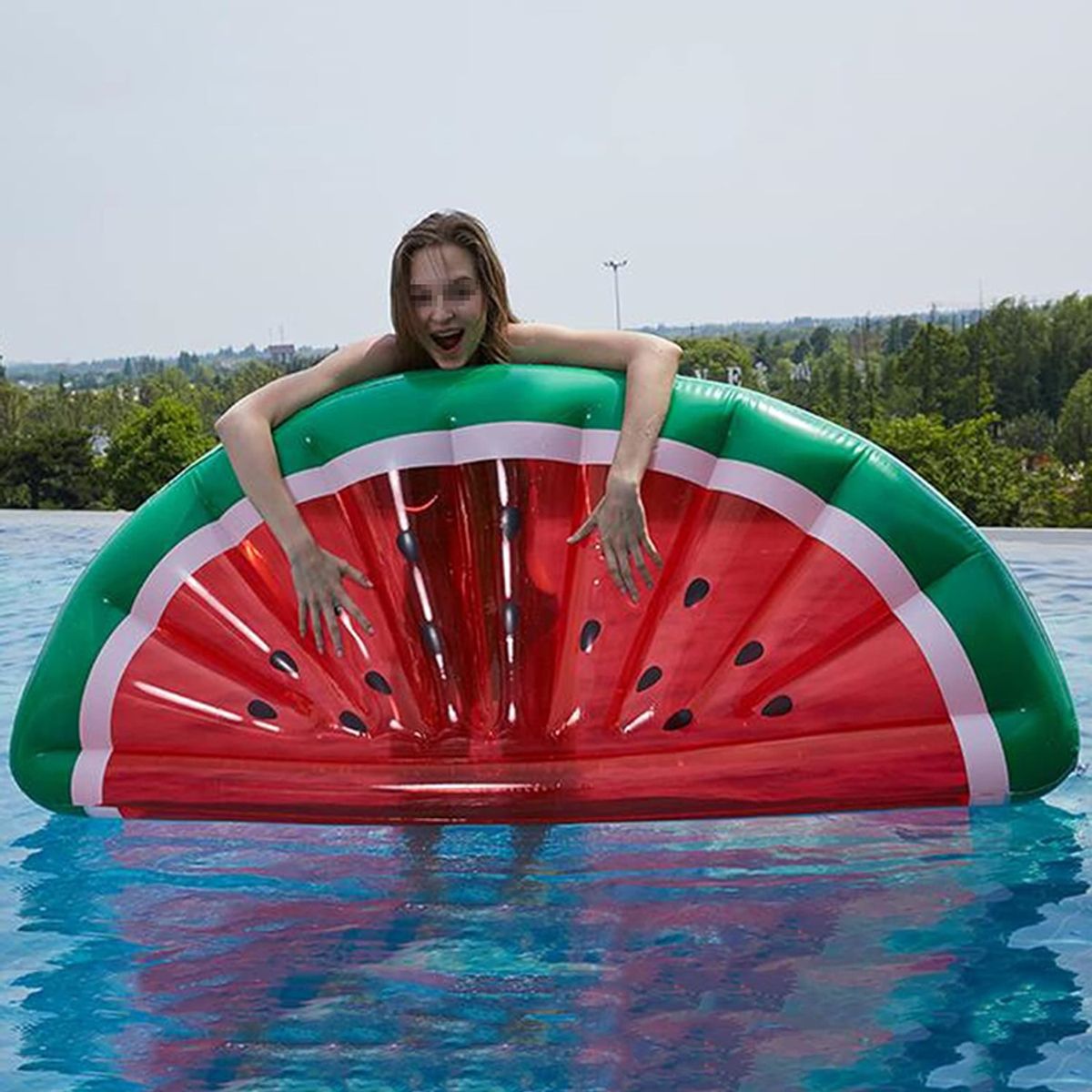 DISTRIBUCIONES GUZ SAS - Sandia Gigante Salvavidas Inflable Para Alberca Color Rojo