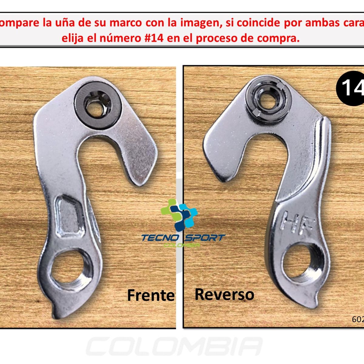 GW - Uña pata tensor marco bicicleta puntera aluminio mtb y ruta