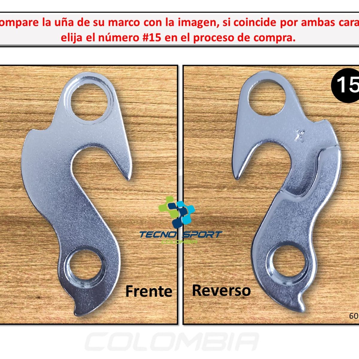 GW - Uña pata tensor marco bicicleta puntera aluminio mtb y ruta