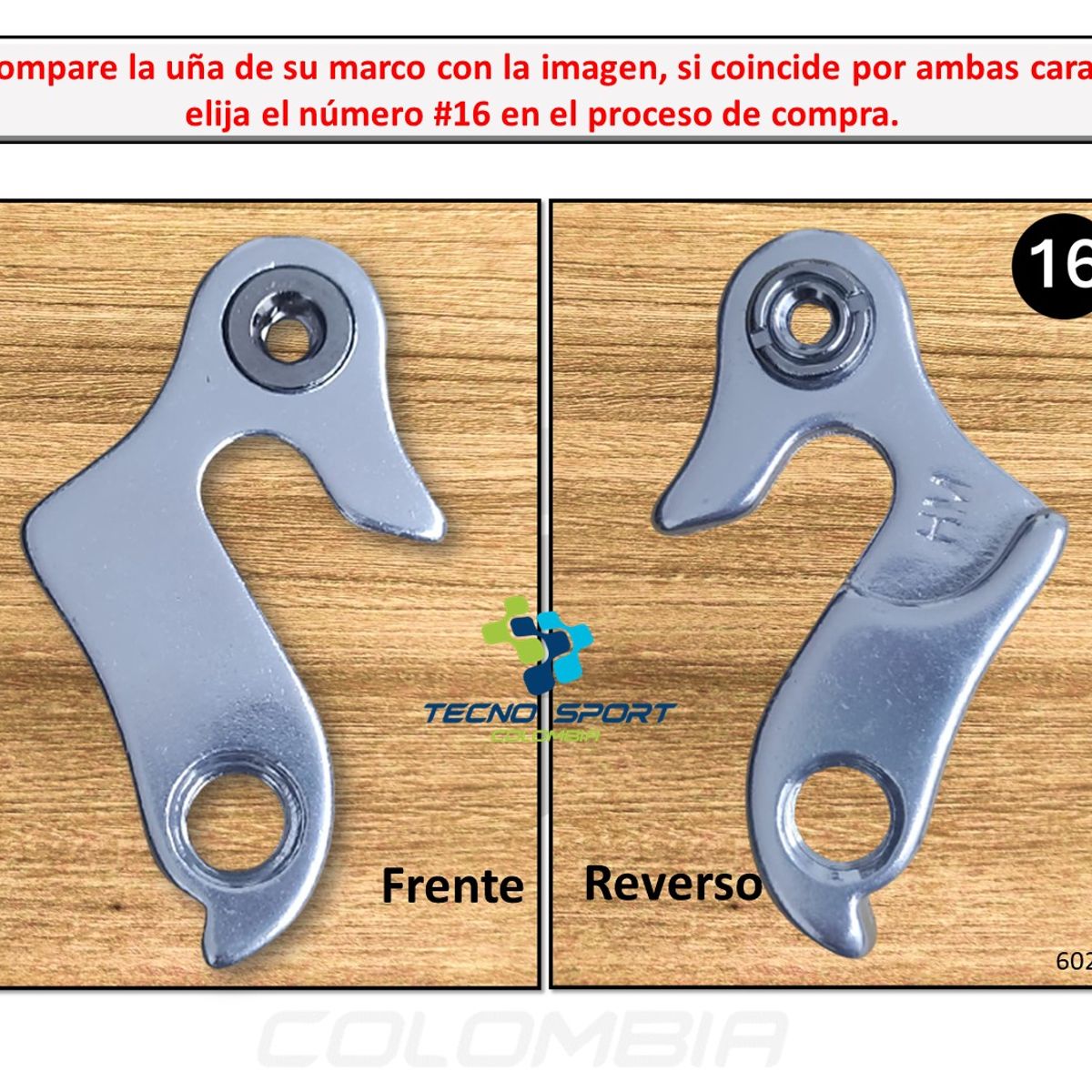 GW - Uña pata tensor marco bicicleta puntera aluminio mtb y ruta