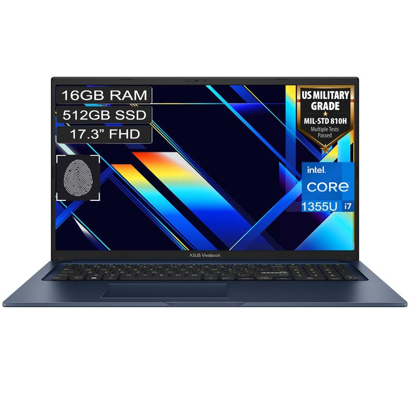 ASUS - Portátil Asus Vivobook 17 X1704 Corei7 1355u 16gb 512gb Azul
