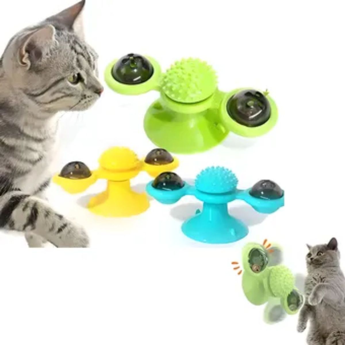 AFM - Juguete Giratorio Interactivo Masticable para Gatos