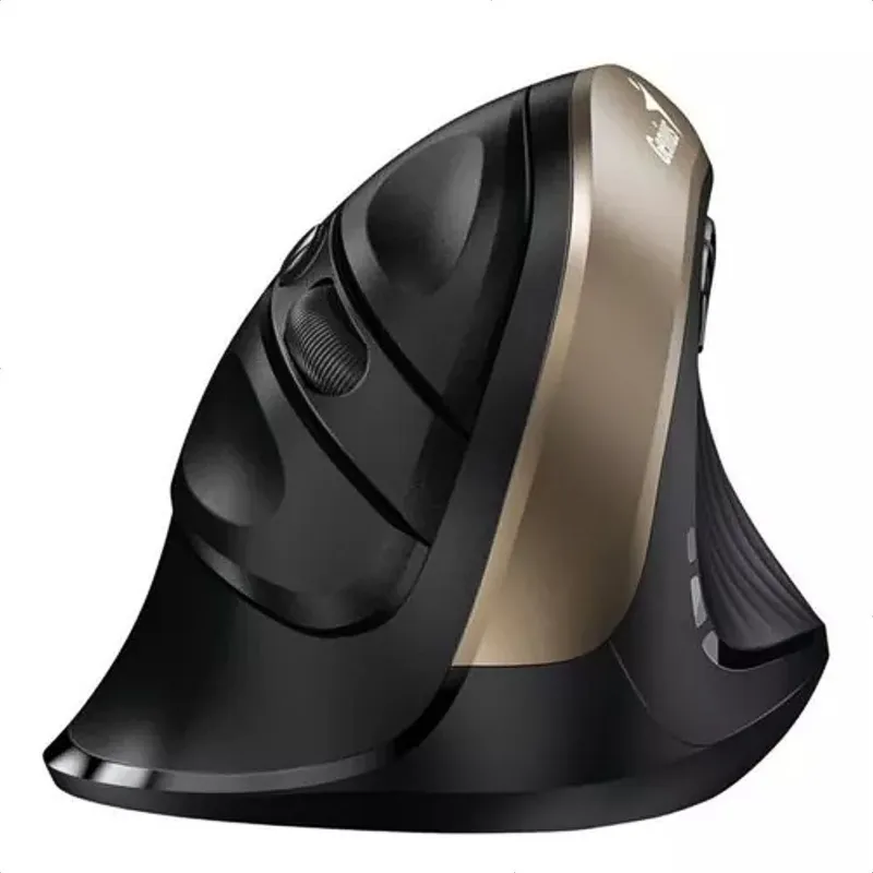 GENIUS - Mouse Vertical Genius Ergo 8250s Inalámbrico 6 Botones, Dorado