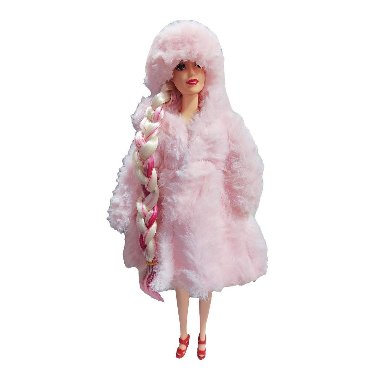 DAYOSHOP - Muñeca Princesa Reina Vestido Lanoso Frio Cabello Largo