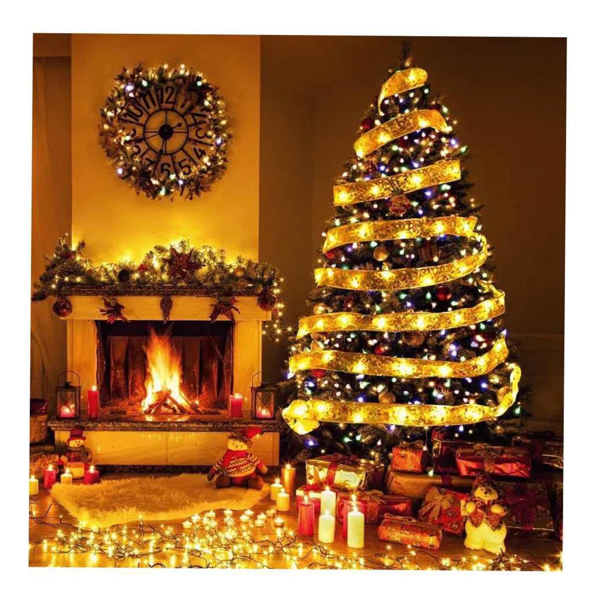 GENERICO - luces guirnalda navideña cinta decoración arbol navidad luces Led 10M