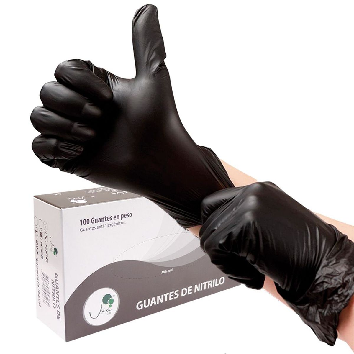 UKAINT - Guante nitrilo negro x 100 unidades talla M