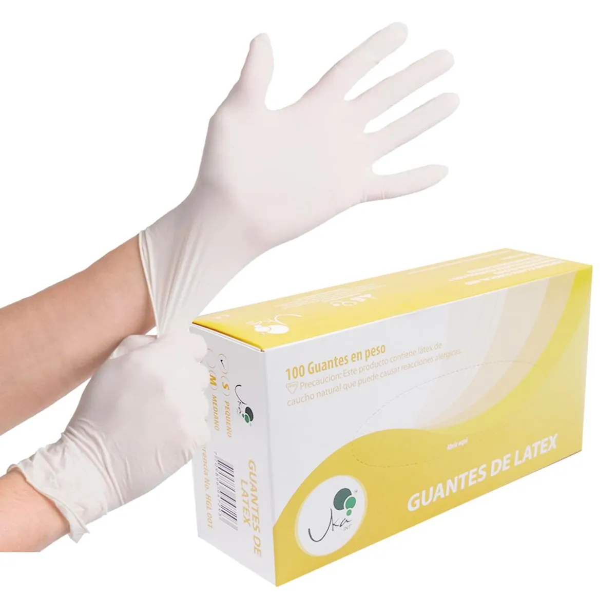 UKAINT - Guante latex con talco x 100 unidades talla XS