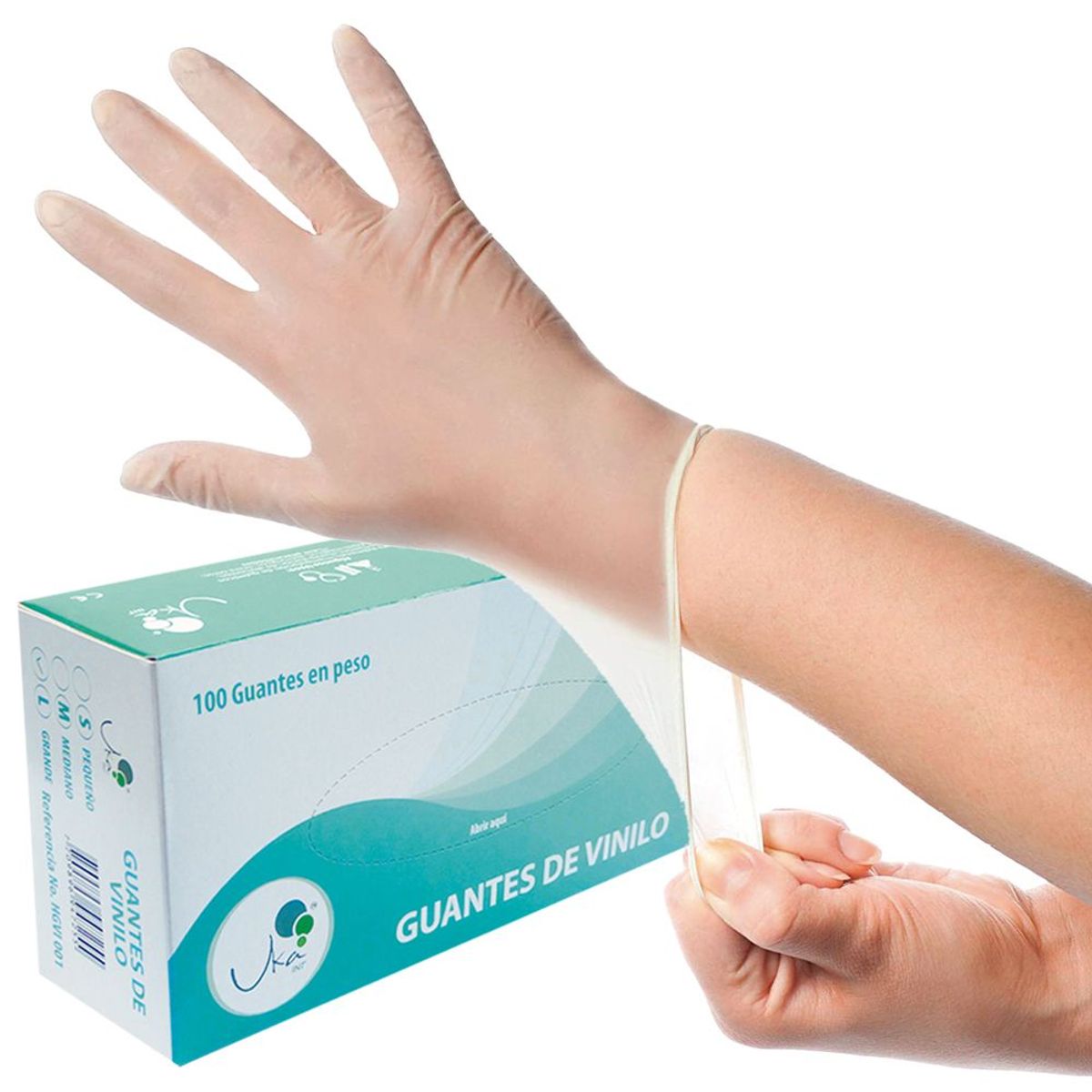 UKAINT - Guantes vinilo x 100 unidades talla M