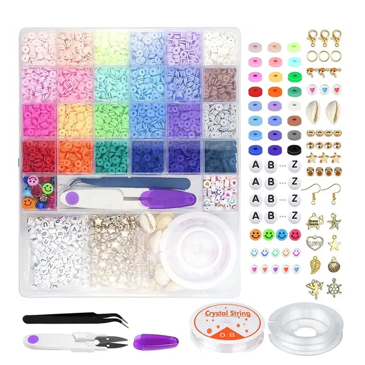 ENFANT'ASY - Kit Set Para Hacer Pulseras Manillas Joyeria Niñas 6540 Pzas