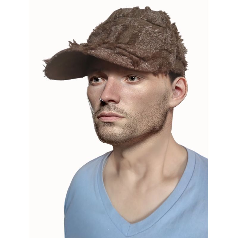 GENERICO - GORRA MARRON TEXTURA COCO.