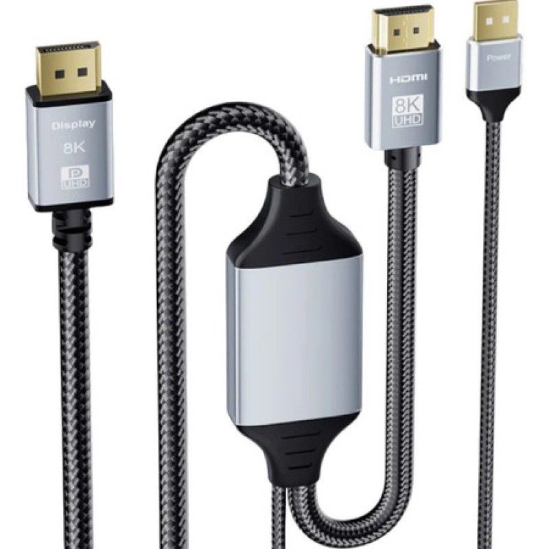 GENERICO - Cable Convertidor 8k Hdmi 2.1 A Displayport 1.4 144 Hz 2 Mt