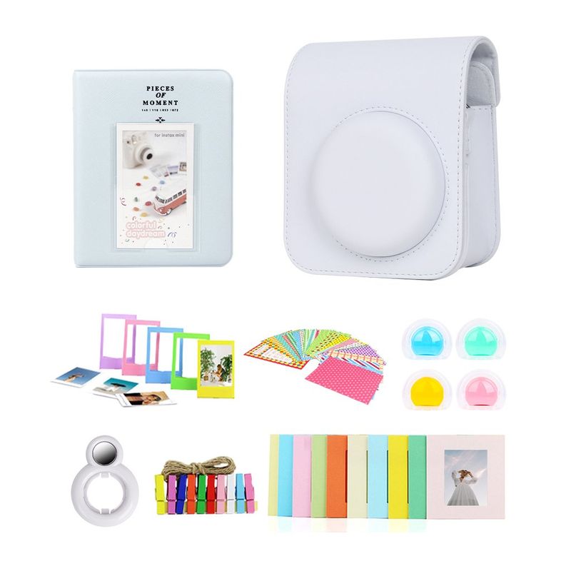 GENERICO - Combo de Accesorios Instax Mini 12 - Blanco
