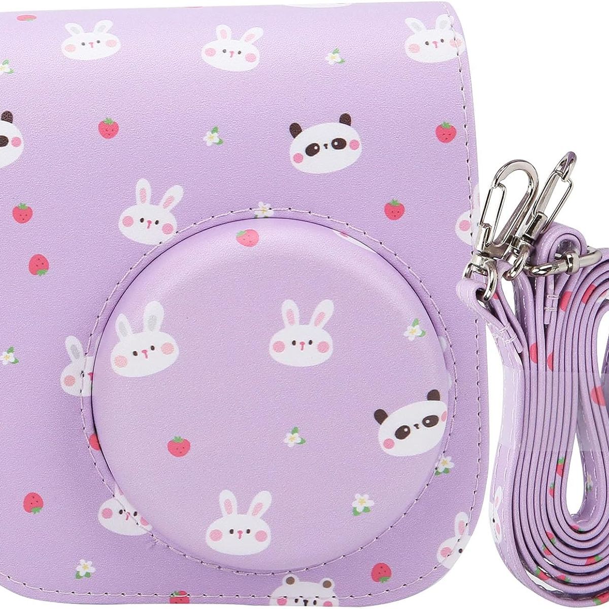 GENERICO - Estuche para Cámara Instax Mini 12/ 11/ 9 - Conejo Purpura