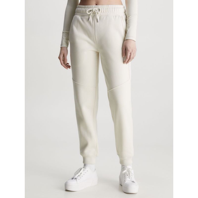CALVIN KLEIN - Pantalón De Chándal Holgado Con Logo Tape Mujer Beige Calvin Klein