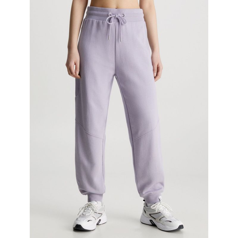 CALVIN KLEIN - Pantalón De Chándal De Algodón Orgánico Mujer Morado Calvin Klein