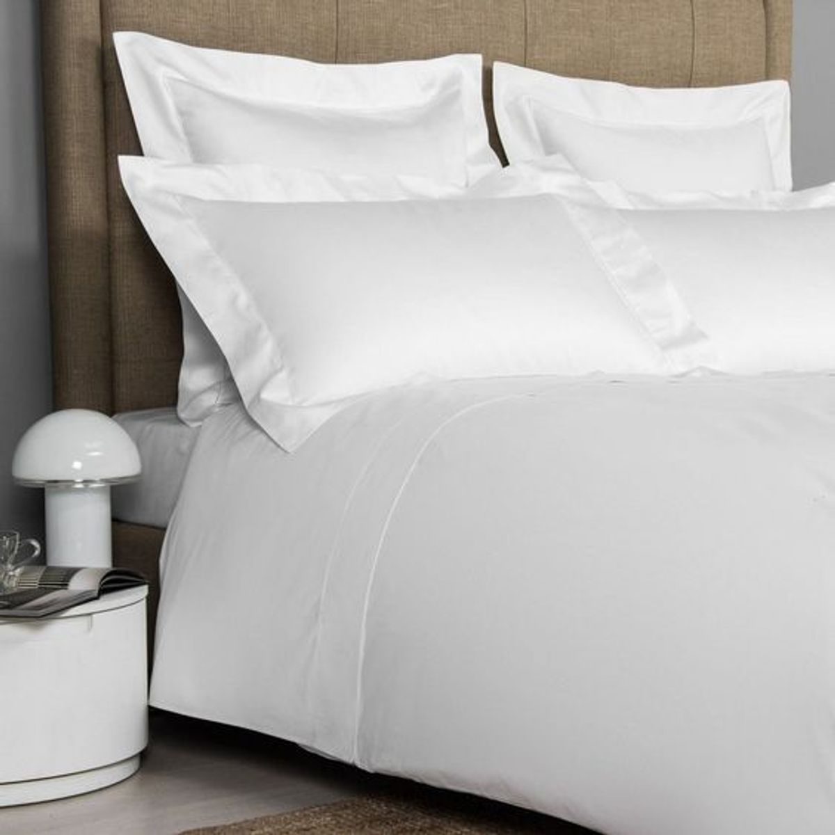 KARYTEX - Juego de Sabanas Hotelero Doble 250 Hilos Primavera 50% Algodón - 50% Poliéster Blanco - Karytex