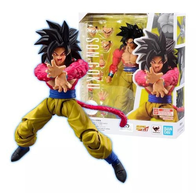 HASBRO - Goku Super Saiyan 4 Figura De Acción Dragon Ball GT Sh Figuarts Bandai 15 Cm