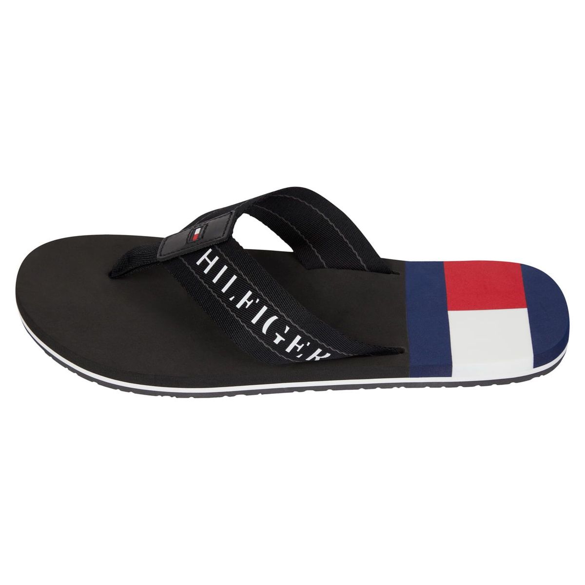 TOMMY HILFIGER - Sandalias Flip Flop Negro Banderahombre De Playa Negro Tommy Hilfiger