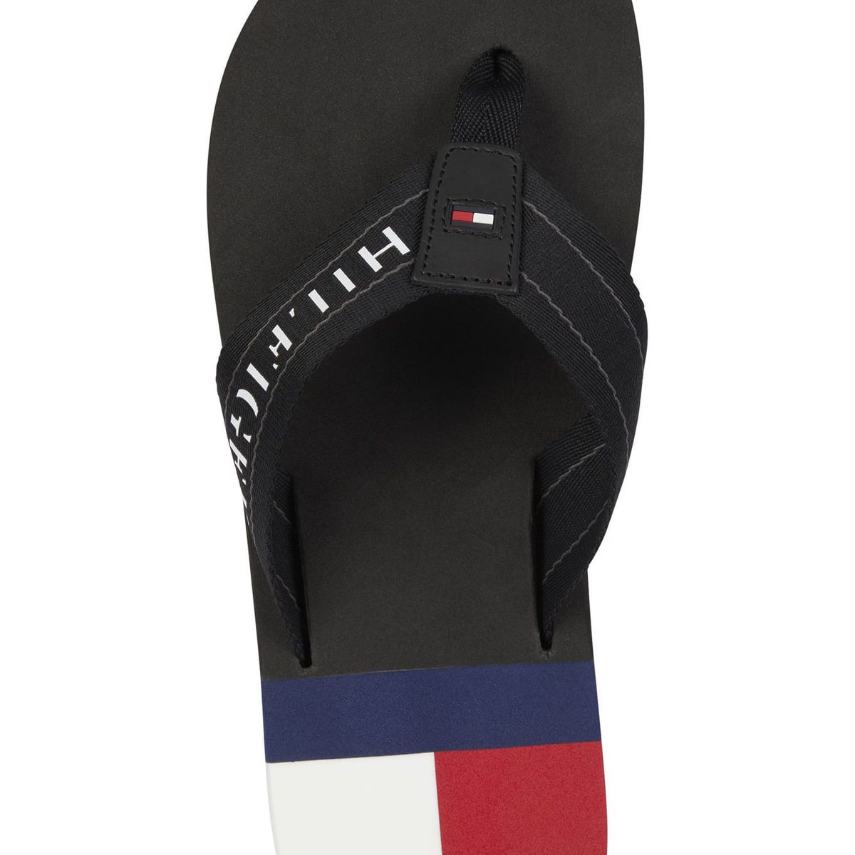TOMMY HILFIGER - Sandalias Flip Flop Negro Banderahombre De Playa Negro Tommy Hilfiger