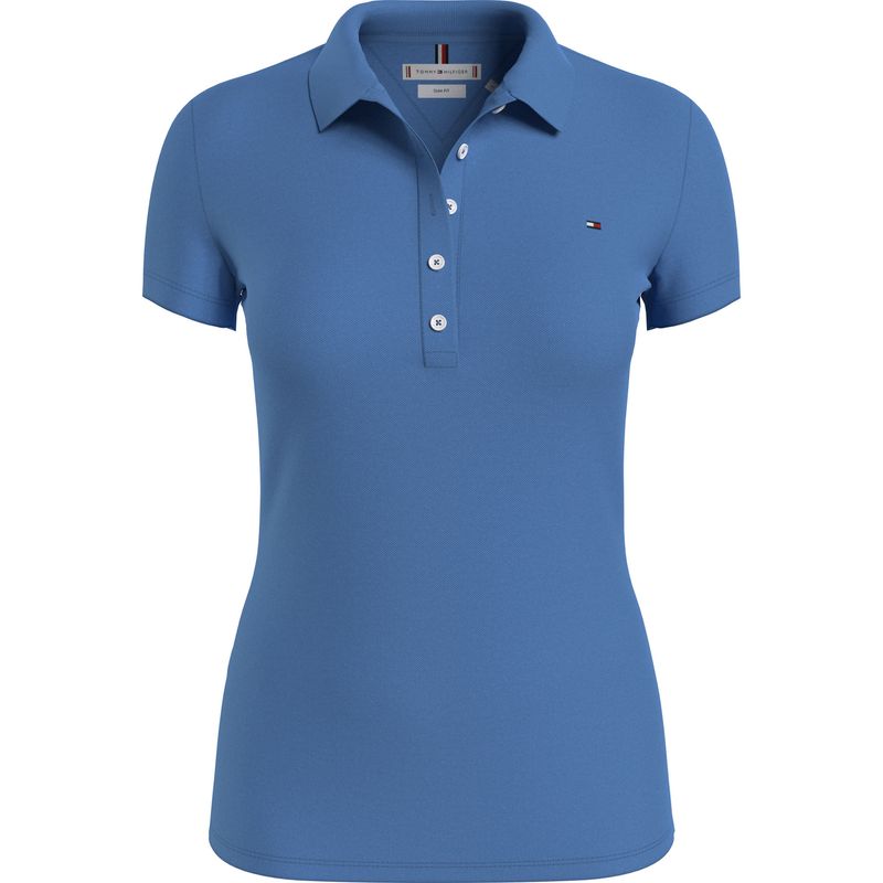 TOMMY HILFIGER - Polo Azul De Corte Slim Para Mujer Tommy Hilfiger