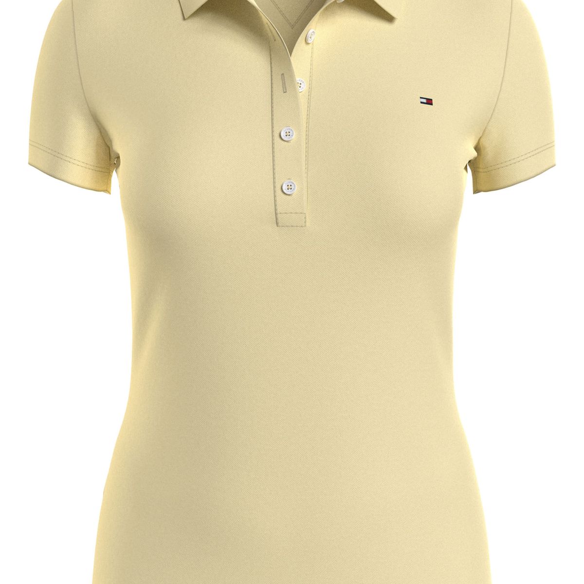 TOMMY HILFIGER - Polo Amarilla De Corte Slim Para Mujer Tommy Hilfiger