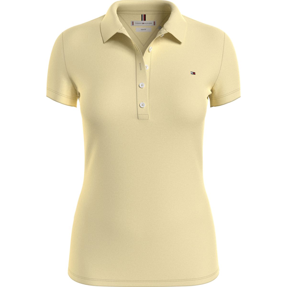 TOMMY HILFIGER - Polo Amarilla De Corte Slim Para Mujer Tommy Hilfiger