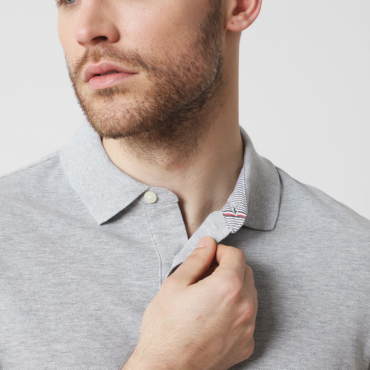 TOMMY HILFIGER - Polo Para Hombre Gris Tommy Hilfiger