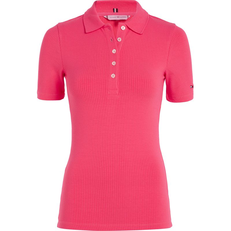 TOMMY HILFIGER - Polo De Corte Slim Con Tejido Acanalado Tommy Hilfiger