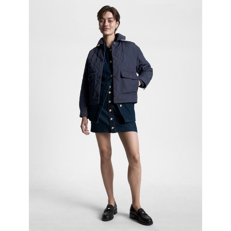 TOMMY HILFIGER - Chaqueta Con Diseño Acolchado A Rombos Mujer Azul Tommy Hilfiger_.