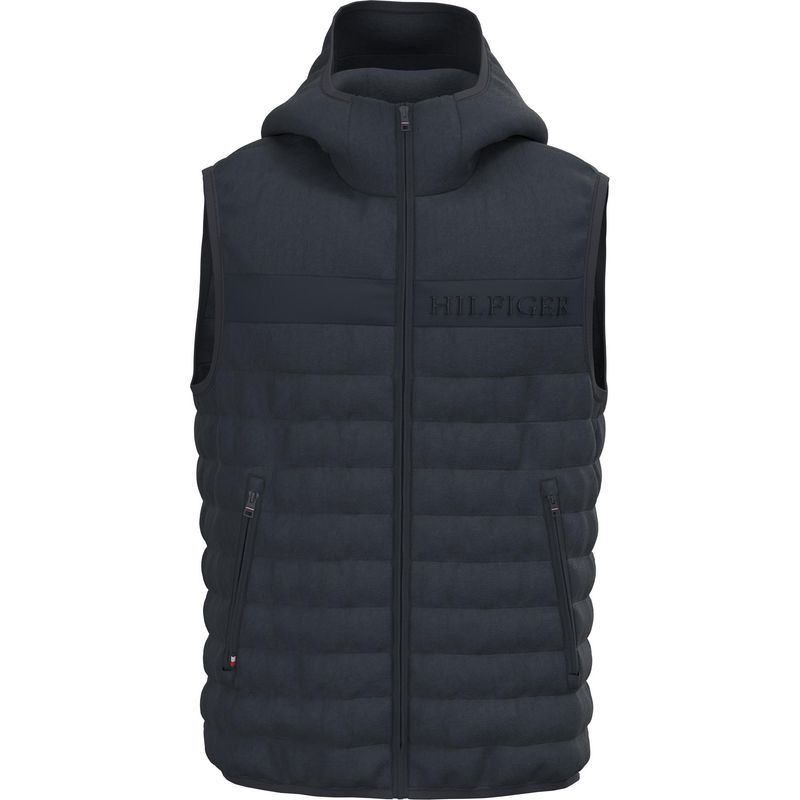 TOMMY HILFIGER - Chaleco Azul Acolchado Con Cierre Tommy Hilfiger