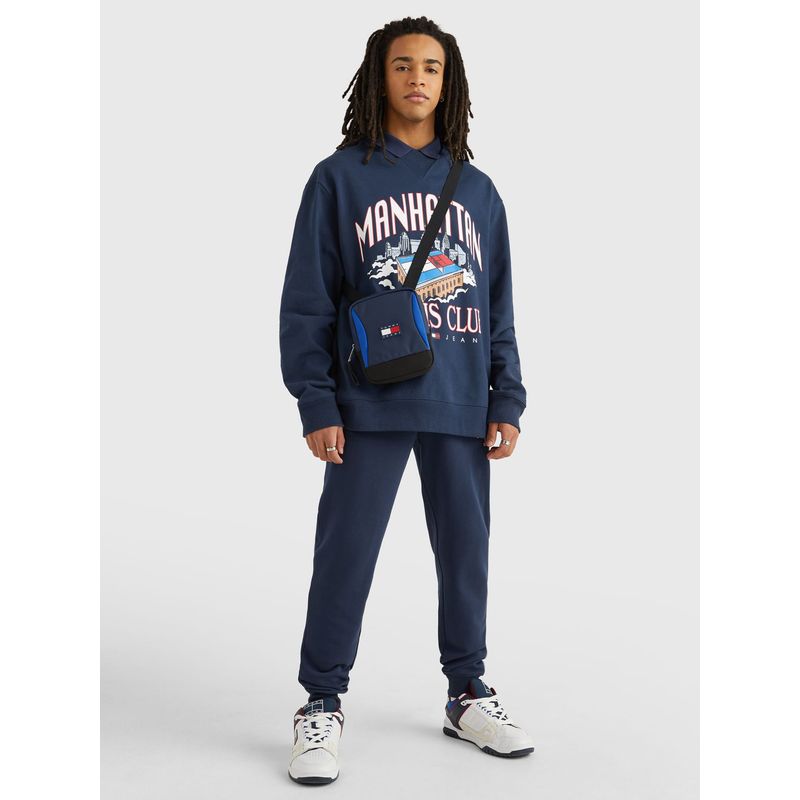 TOMMY HILFIGER - Bolso Reporter Con Logo Hombre Azul Tommy Hilfiger_.