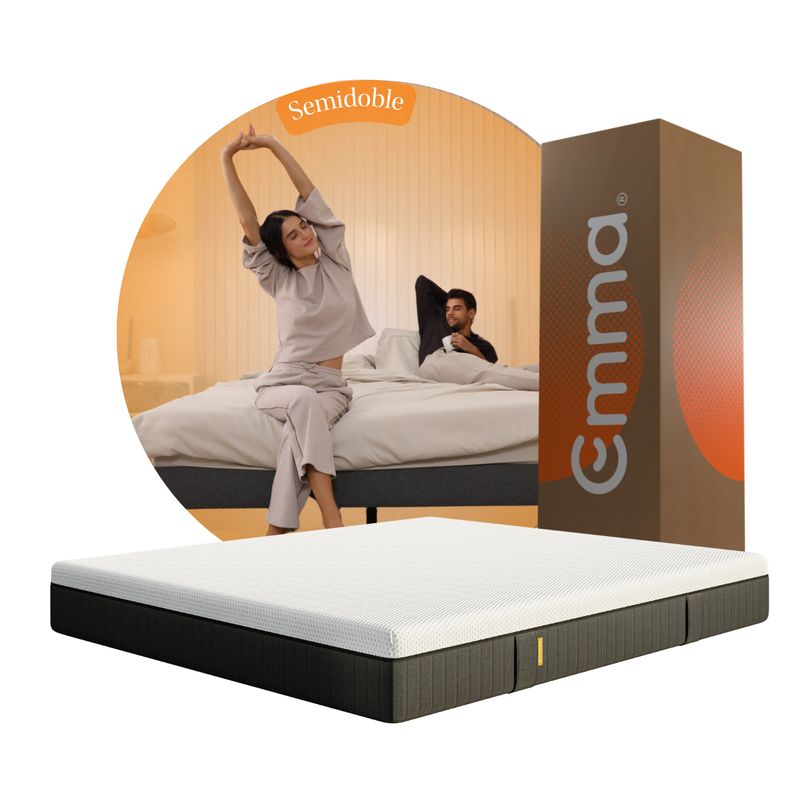 EMMA - Colchón Lite Semidoble con Soporte Ergonómico y Tecnología Alemana.