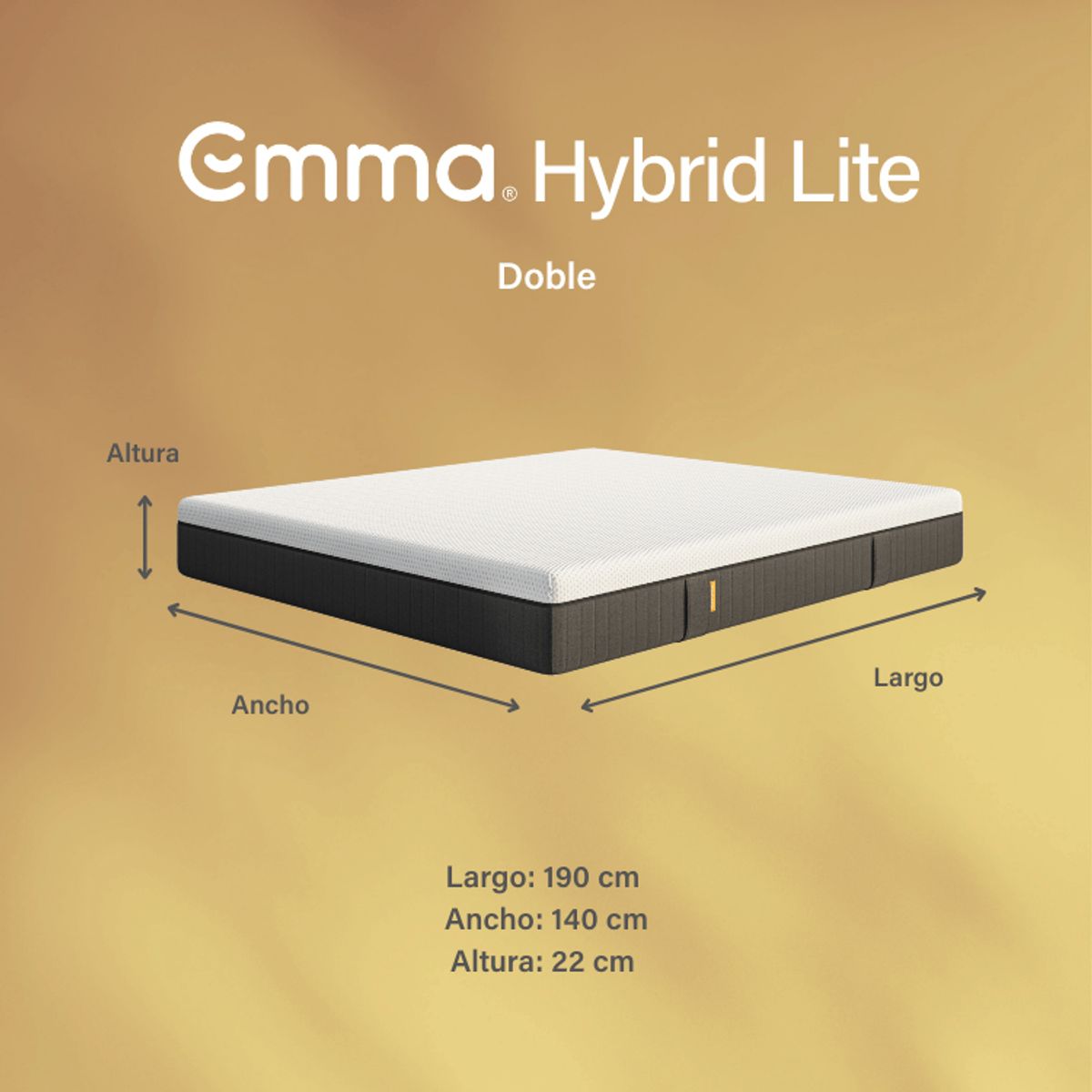 EMMA - Colchón Lite Doble con Soporte Ergonómico y Tecnología Alemana