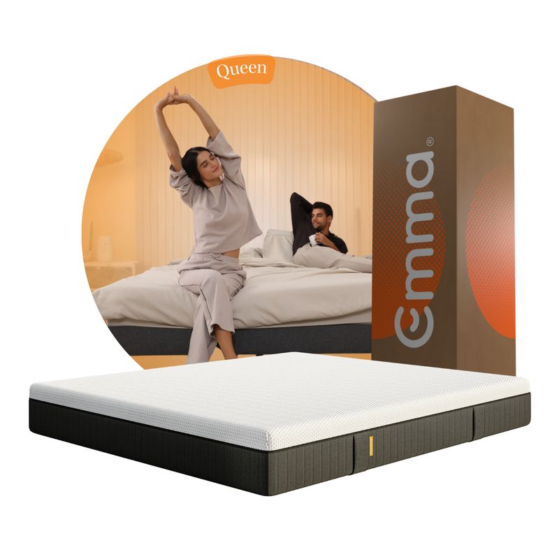 EMMA - Colchón Lite Queen con Soporte Ergonómico y Tecnología Alemana.