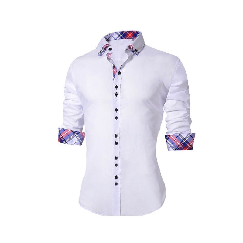 GENERAL - Camisa Para Hombre Manga Larga Elegante Moderno Blanco