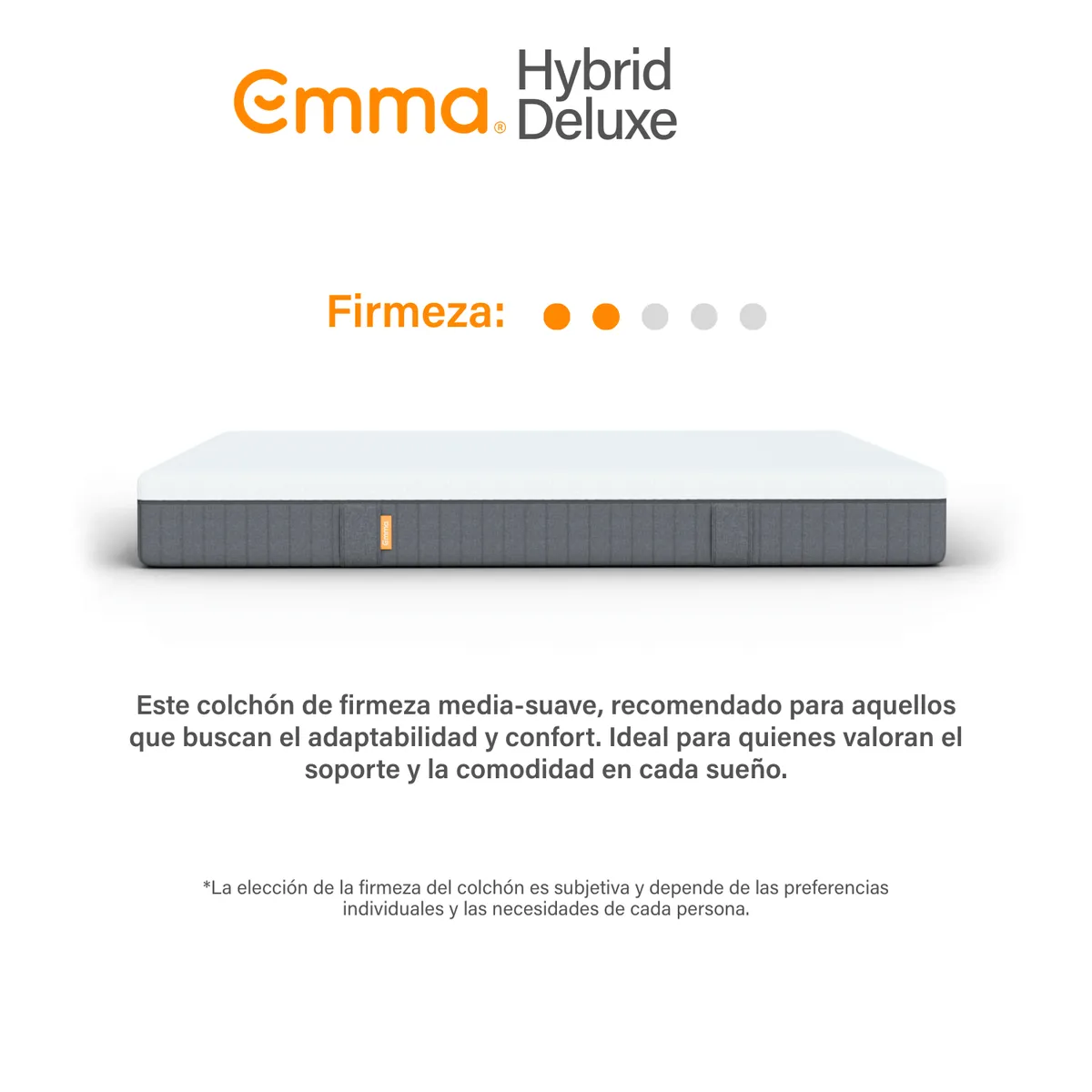 EMMA - Colchón Emma Deluxe Sencillo con Tecnología de Enfriamiento