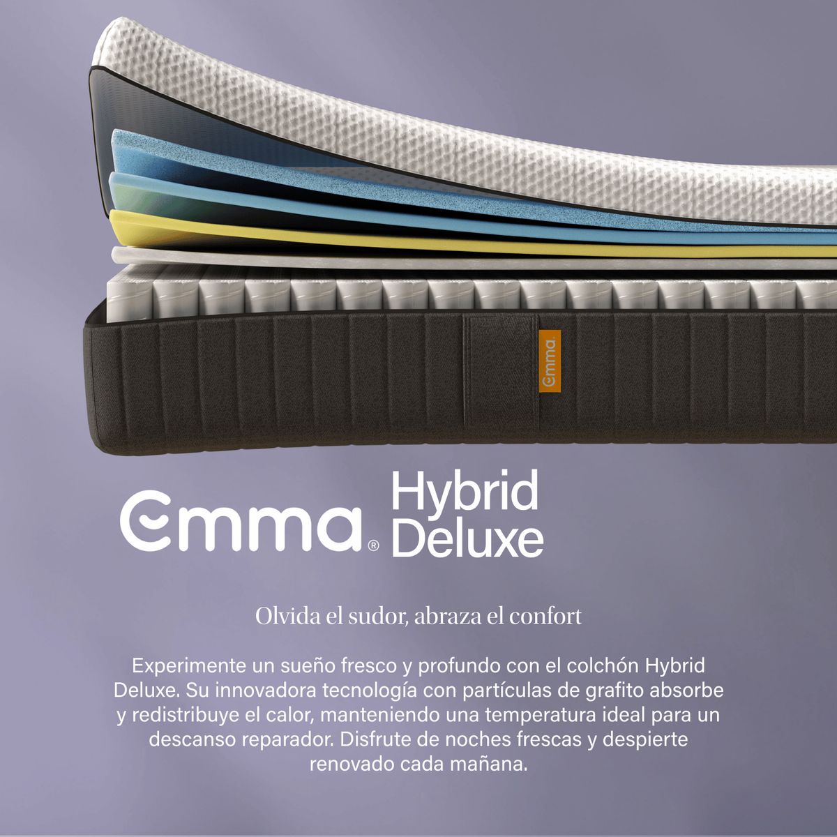 EMMA - Colchón Deluxe Doble con Tecnología de Enfriamiento