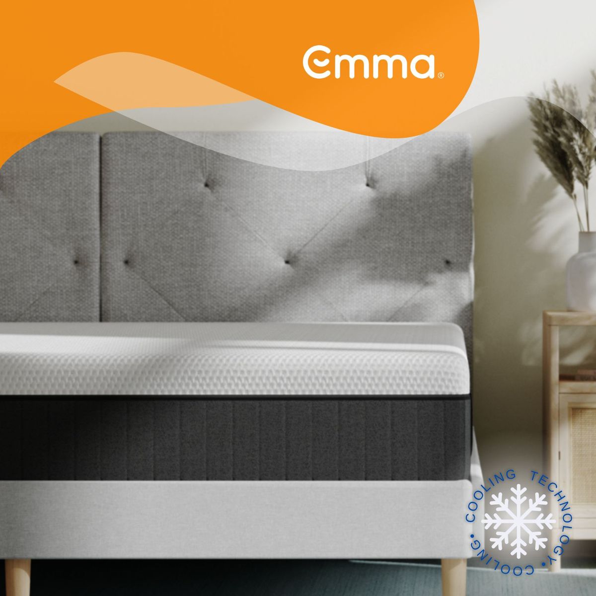 EMMA - Colchón Emma Deluxe King con Tecnología de Enfriamiento