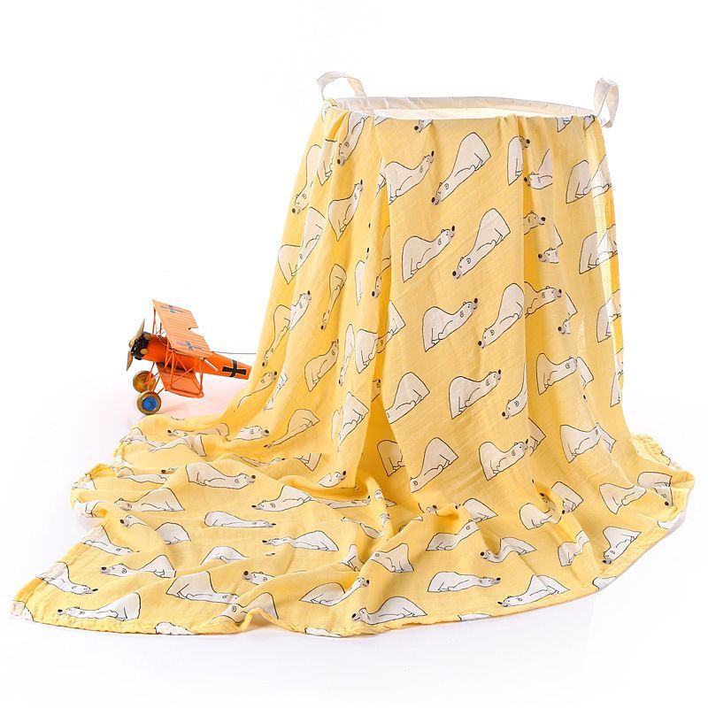 CARER SPARK - Toalla De Baño Y Lactancia Para Bebé Grande Súper Suave Amarillo