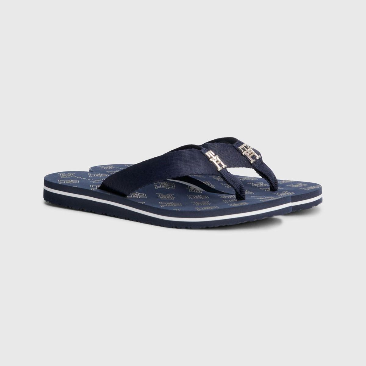 TOMMY HILFIGER - Sandalias Elevated De Textil Trenzado Mujer Azul Tommy Hilfiger