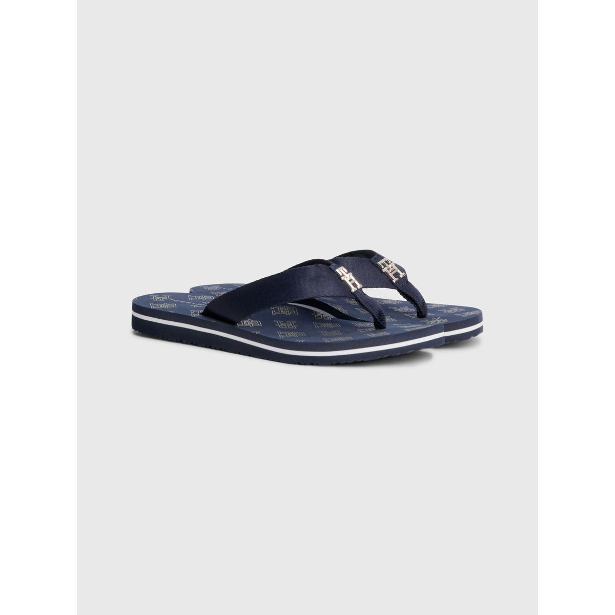 TOMMY HILFIGER - Sandalias Elevated De Textil Trenzado Mujer Azul Tommy Hilfiger