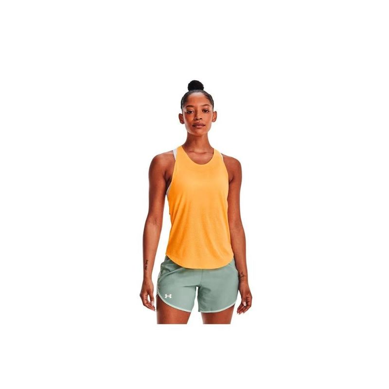UNDER ARMOUR - Camiseta Esqueleto Under Armour Streaker Mujer-Naranja