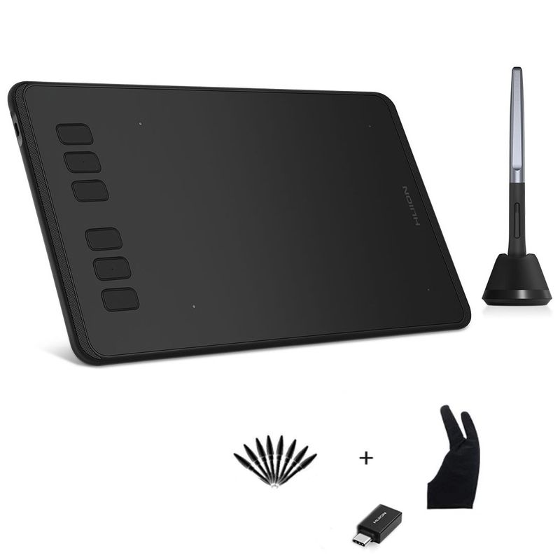 HUION - Tableta Gráfica Dibujo Huion Inspiroy H640p Con Lápiz Óptico