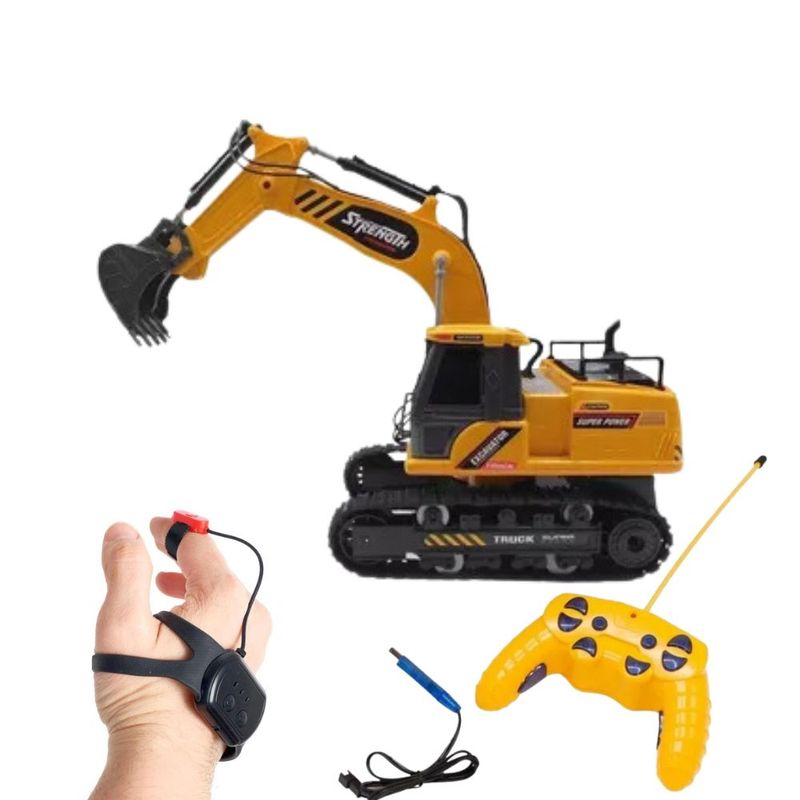 ENGINEER VEHICLE - RetroExcavadora Juguete Control Por Manilla Sensor Gestos