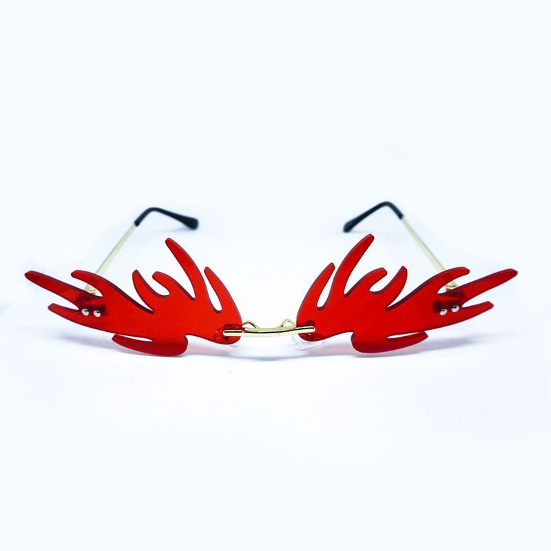 AT NIGHT SUNGLASSES - Gafas de sol At Night lente diseños divertidos unisex rojo