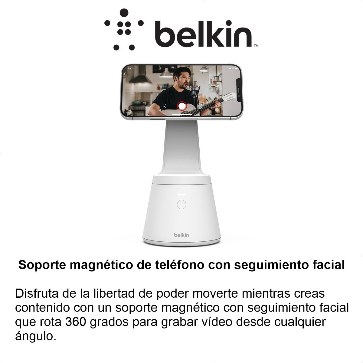 BELKIN - Soporte Magnético Belkin Con Seguimiento De Rostro  iPhone