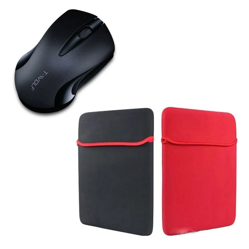GENERICO - Mouse inalámbrico USB Q2 24GHz batería Funda portatil Neopreno156