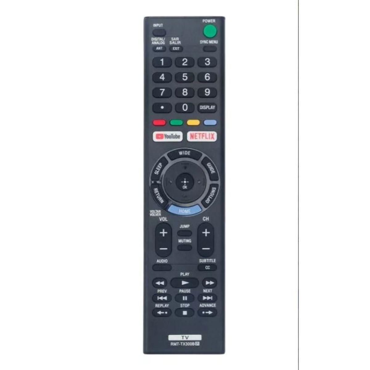 GREEN HANSHENG - Control Remoto Compatible Con Smart Tv Sony Genérico Netflix