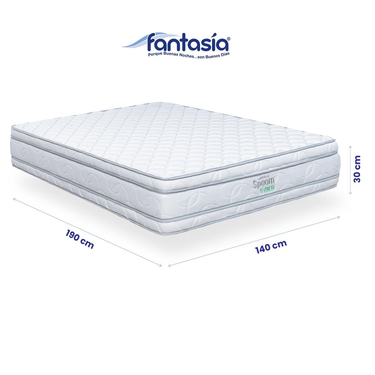 COLCHONES FANTASIA - Colchón Spoom Ventto New  Doble 140x190cm.